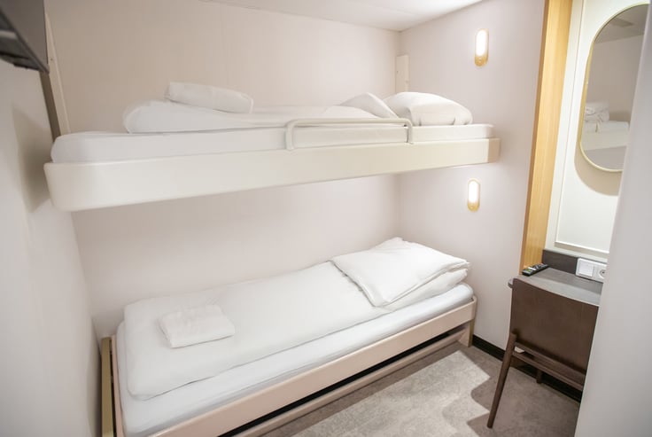 Standard innvendig for 2 med en køyeseng - Nordic Crown